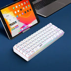 Wireless Keyboards and Mouse Kwhite Gaming Eyboard USB 60% Computer Branco Bluetooth Combo Ergonomic PC Backlit iPad Key Board
