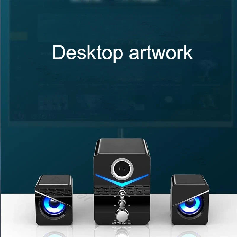 wired desktop speakers With its built-in microphone