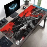 Tactical Soldier XXL Gaming Mouse Pad – Non-Slip Rubber Desk Mat with Stitched Edges & Lycra Surface for FPS Gamers