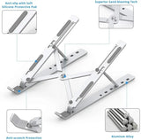 WEFOR Aluminium Alloy Portable Laptop Stand Support Base Notebook Stand For Macbook Pro Lapdesk Computer Laptop Holder Cooling