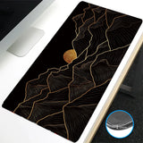 VIKAMA Black Wave Table Mat Black Game Mouse Pad Mat Anti-Slip Mat Desktop Carpet Game Handle Desktop Gadget Mouse Pad
