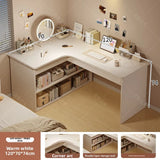 Computer desk Desktop Home bedroom Bookshelf Integrated student learning to write Corner Multifunctional office desk