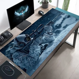 Tactical Soldier XXL Gaming Mouse Pad – Non-Slip Rubber Desk Mat with Stitched Edges & Lycra Surface for FPS Gamers