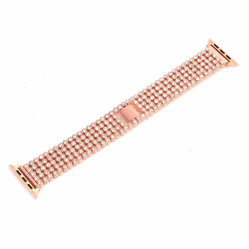 Stainless Steel Diamond Apple Watch Band – Series 4–11, SE, Ultra