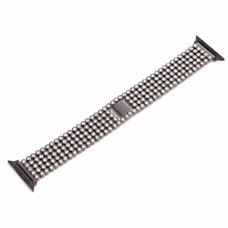 Stainless Steel Diamond Apple Watch Band – Series 4–11, SE, Ultra