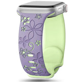Apple Watch Silicone Band - Durable Floral Design Strap