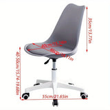 Ergonomic Rolling Stool with Wider Seat & Backrest, 136.08 KG Weight Capacity, 360° Swivel Chair for Home Office, Beauty Salon
