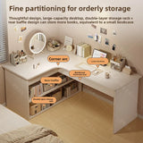 Computer desk Desktop Home bedroom Bookshelf Integrated student learning to write Corner Multifunctional office desk