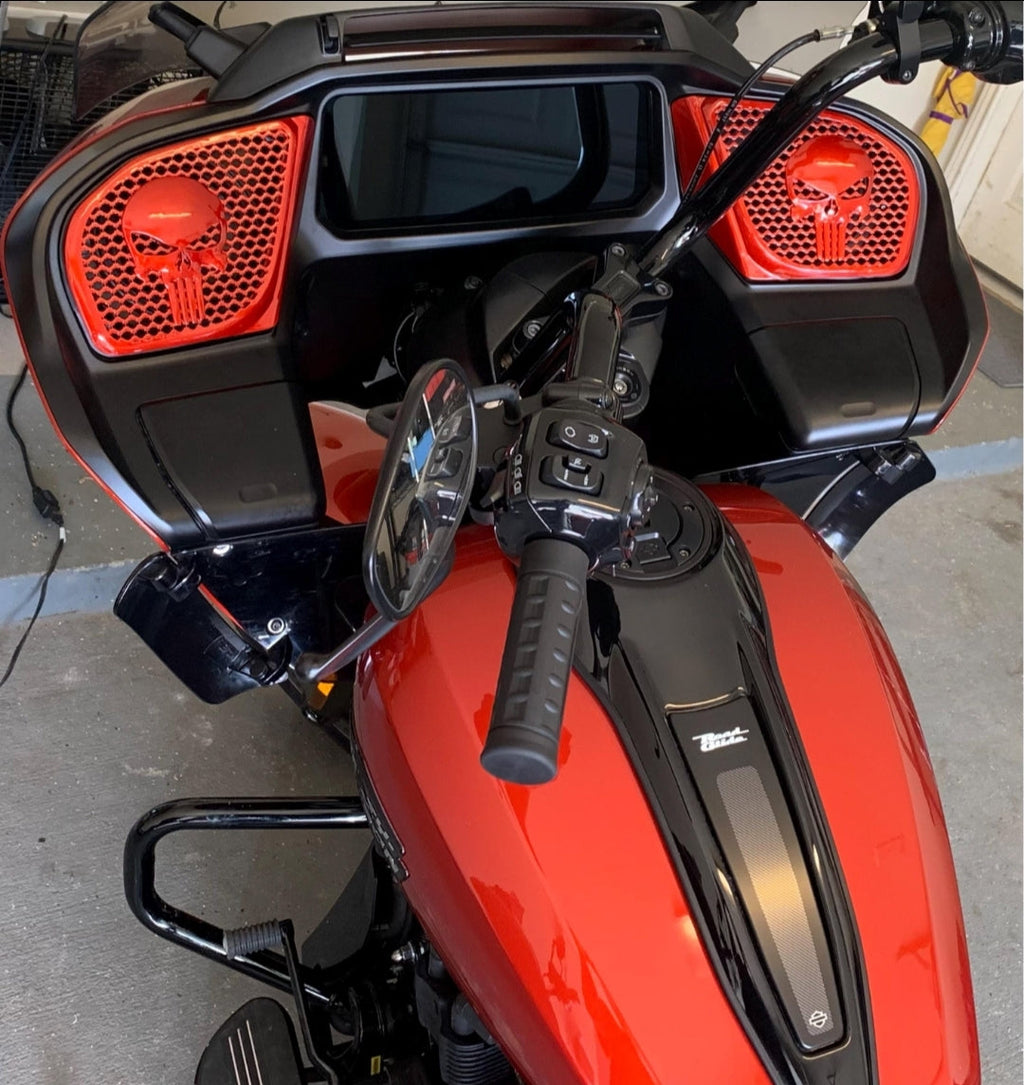 98-2024+ Road Glide 3D punisher speakers grill covers set
