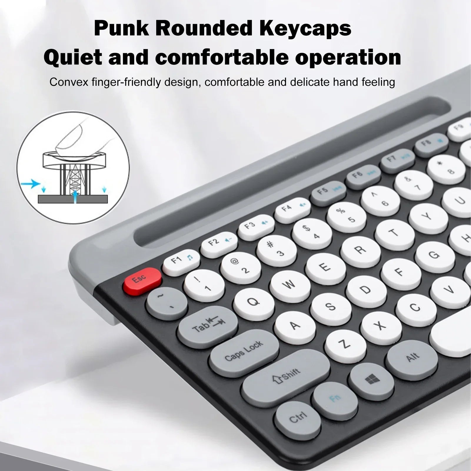 Luxuglow™ Dual-Mode 2.4G & Bluetooth 5.0 Wireless Keyboard & Mouse Combo – Rechargeable, 3-Channel, Type-C | FlipStylez LLC®