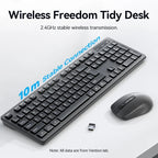 Vention Office Home Wireless Keyboard And Mouse Set Support English Spanish Computer Business Office Gaming Key Mouse Cover Kit