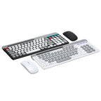 Luxuglow™ Dual-Mode 2.4G & Bluetooth 5.0 Wireless Keyboard & Mouse Combo – Rechargeable, 3-Channel, Type-C | FlipStylez LLC®