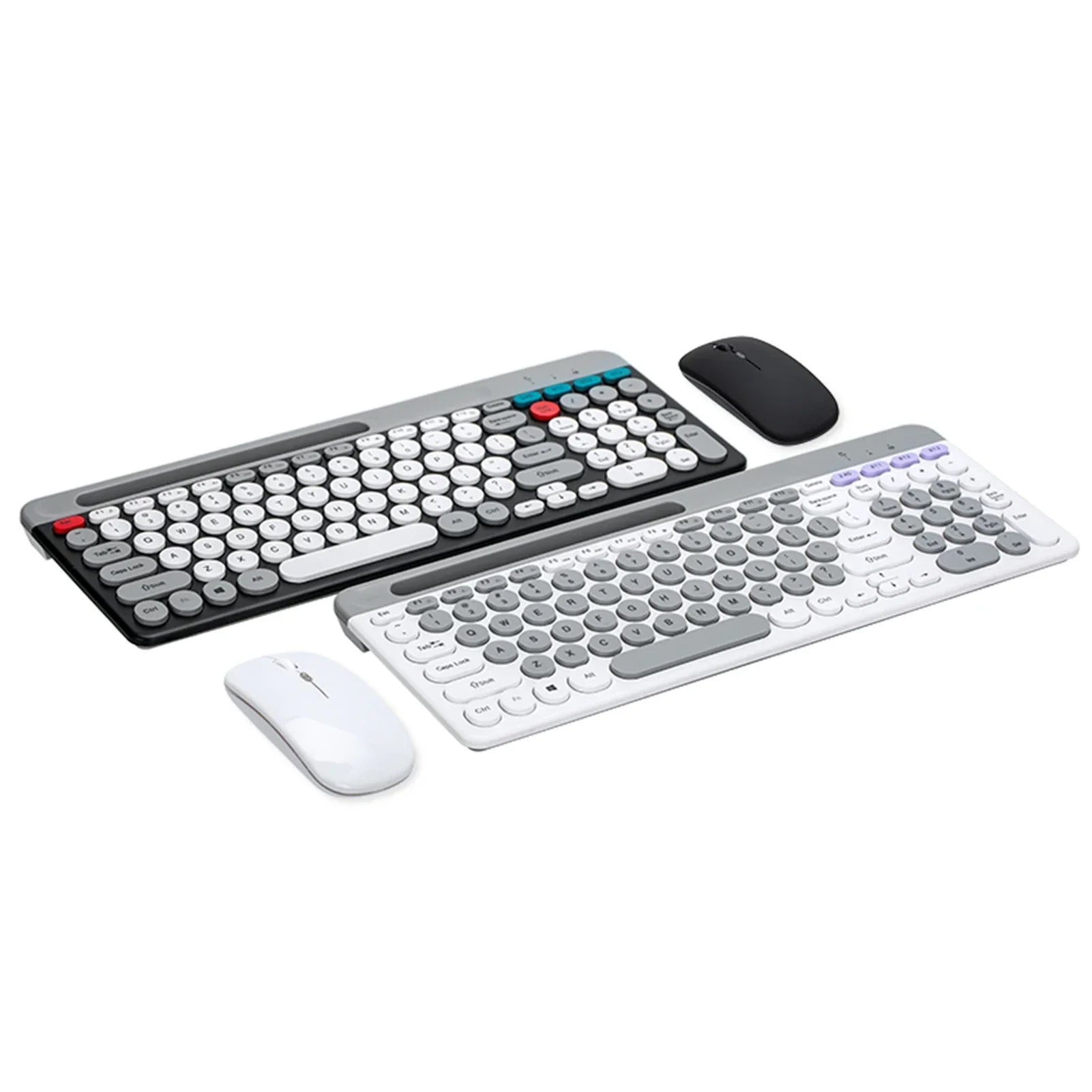 Luxuglow™ Dual-Mode 2.4G & Bluetooth 5.0 Wireless Keyboard & Mouse Combo – Rechargeable, 3-Channel, Type-C | FlipStylez LLC®