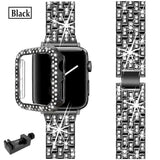 Apple Watch Bedazzled Stainless Steel Strap - Elegant Design