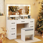 Vanity Desk with Mirror and Lights 