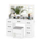 Vanity Desk with Mirror and Lights 