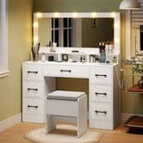 Vanity Desk with Mirror and Lights 