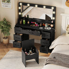 Vanity Desk with Mirror and Lights 