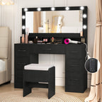 Vanity Desk with Mirror and Lights 
