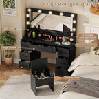 Vanity Desk with Mirror and Lights 