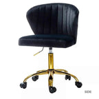 Black Velvet Swivel Office