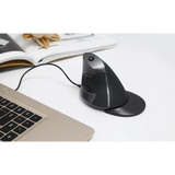 Black Ergonomic Design Vertical Mouse Adjustable DPI Optical Right Hand Mouse Reduce Wrist Pain 6 Buttons Modern Mouse For Computers Laptops PC