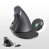 Black Ergonomic Design Vertical Mouse Adjustable DPI Optical Right Hand Mouse Reduce Wrist Pain 6 Buttons Modern Mouse For Computers Laptops PC