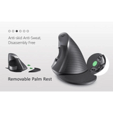 Black Ergonomic Design Vertical Mouse Adjustable DPI Optical Right Hand Mouse Reduce Wrist Pain 6 Buttons Modern Mouse For Computers Laptops PC