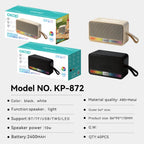 KP-872 Best-Selling Portable Outdoor Bluetooth Speaker Handheld Heavy Bass TF Card Slot Subwoofer In Stock