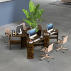 Corner Computer Desk with Storage Shelf - Triangle Design