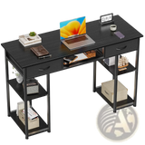 Computer Desk with Drawers and Storage Shelves