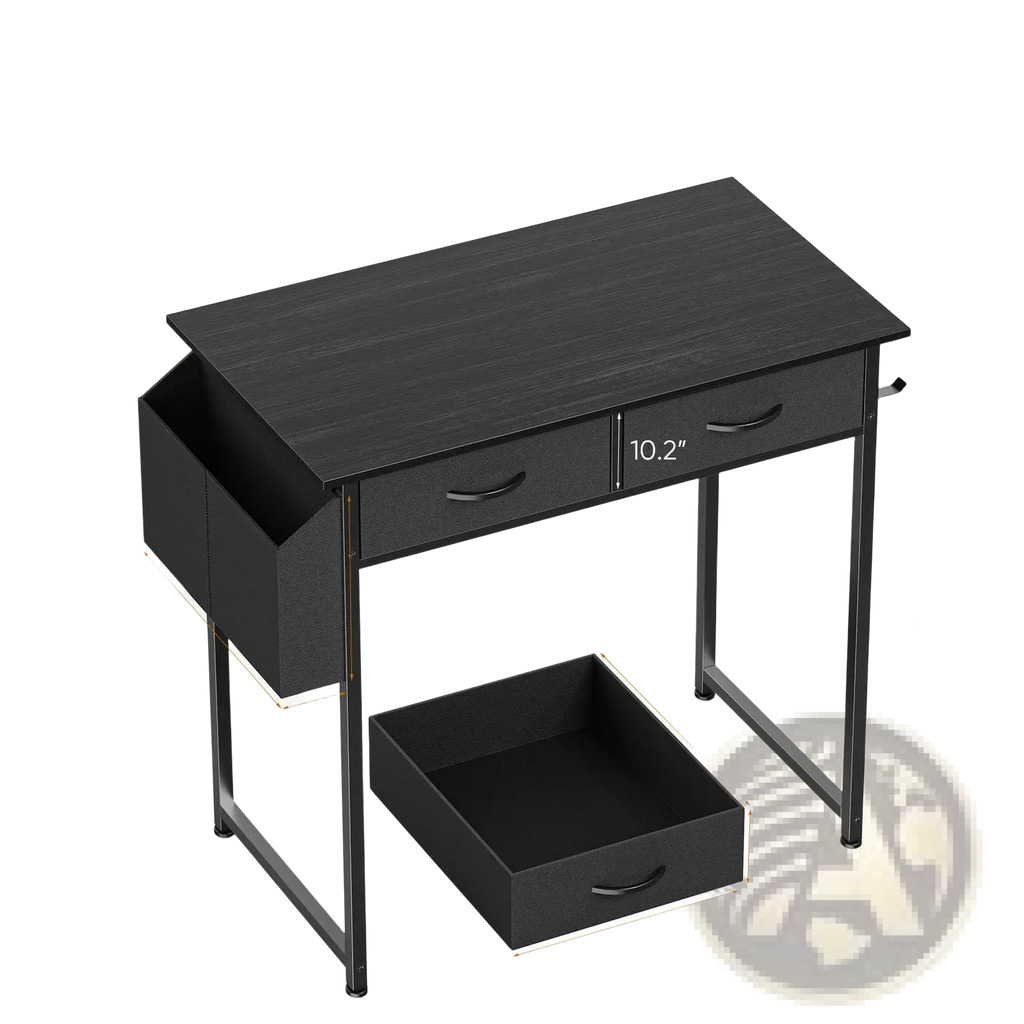 Computer Desk with Drawers and Storage Shelves