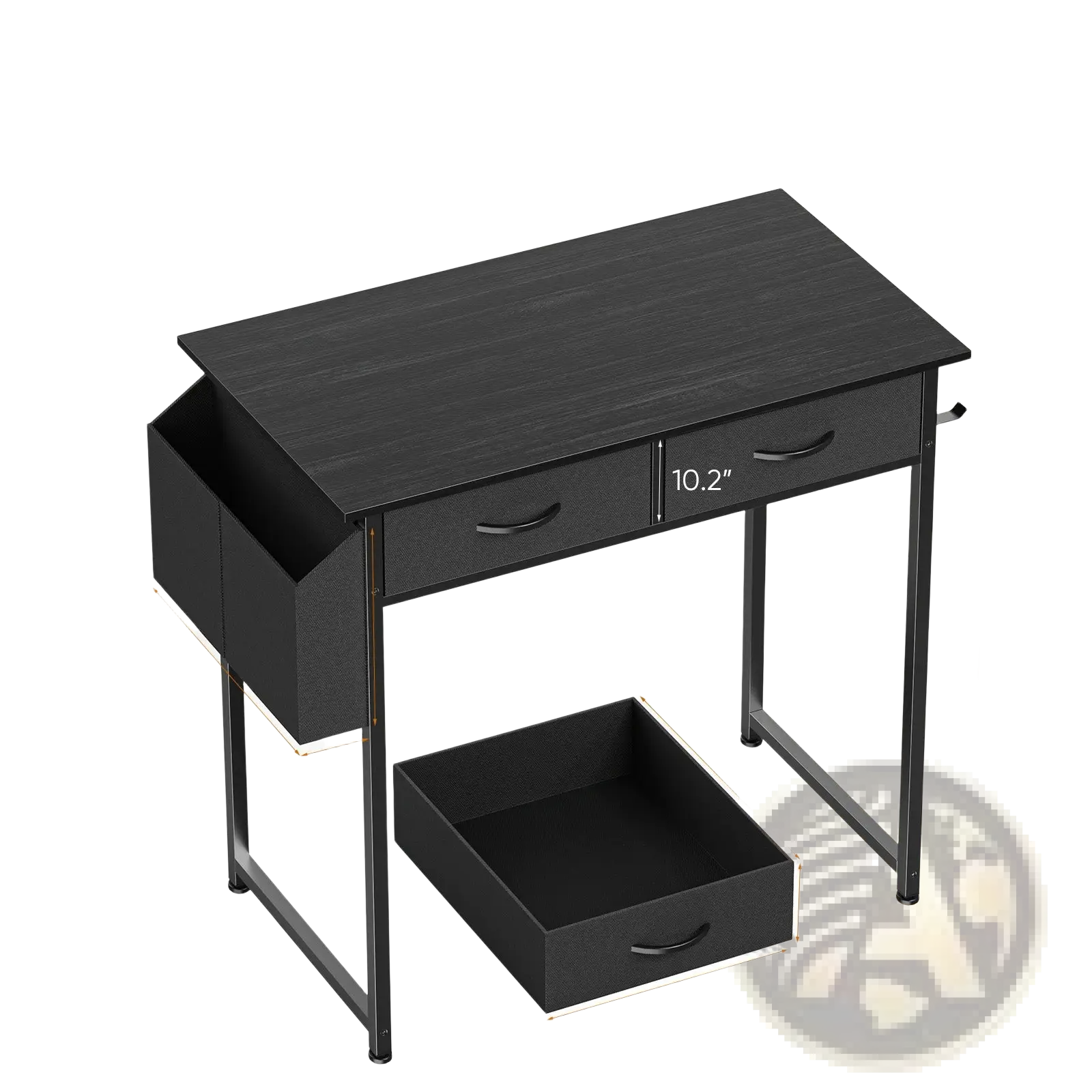 Computer Desk with Drawers and Storage Shelves