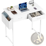 Computer Desk with Drawers and Storage Shelves
