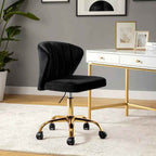 Black Velvet Swivel Office