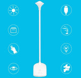 Desk Lamp USB Led Table Lamp 14 LED Table Lamp with Clip Bed Reading Book Light LED Desk Lamp Table Touch 3 Modes Blue Decorative Table Lamp Cute Study Lamps for Bedroom Décor