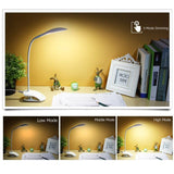 Desk Lamp USB Led Table Lamp 14 LED Table Lamp with Clip Bed Reading Book Light LED Desk Lamp Table Touch 3 Modes Blue Decorative Table Lamp Cute Study Lamps for Bedroom Décor