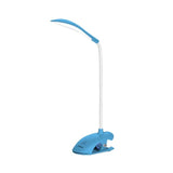Desk Lamp USB Led Table Lamp 14 LED Table Lamp with Clip Bed Reading Book Light LED Desk Lamp Table Touch 3 Modes Blue Decorative Table Lamp Cute Study Lamps for Bedroom Décor