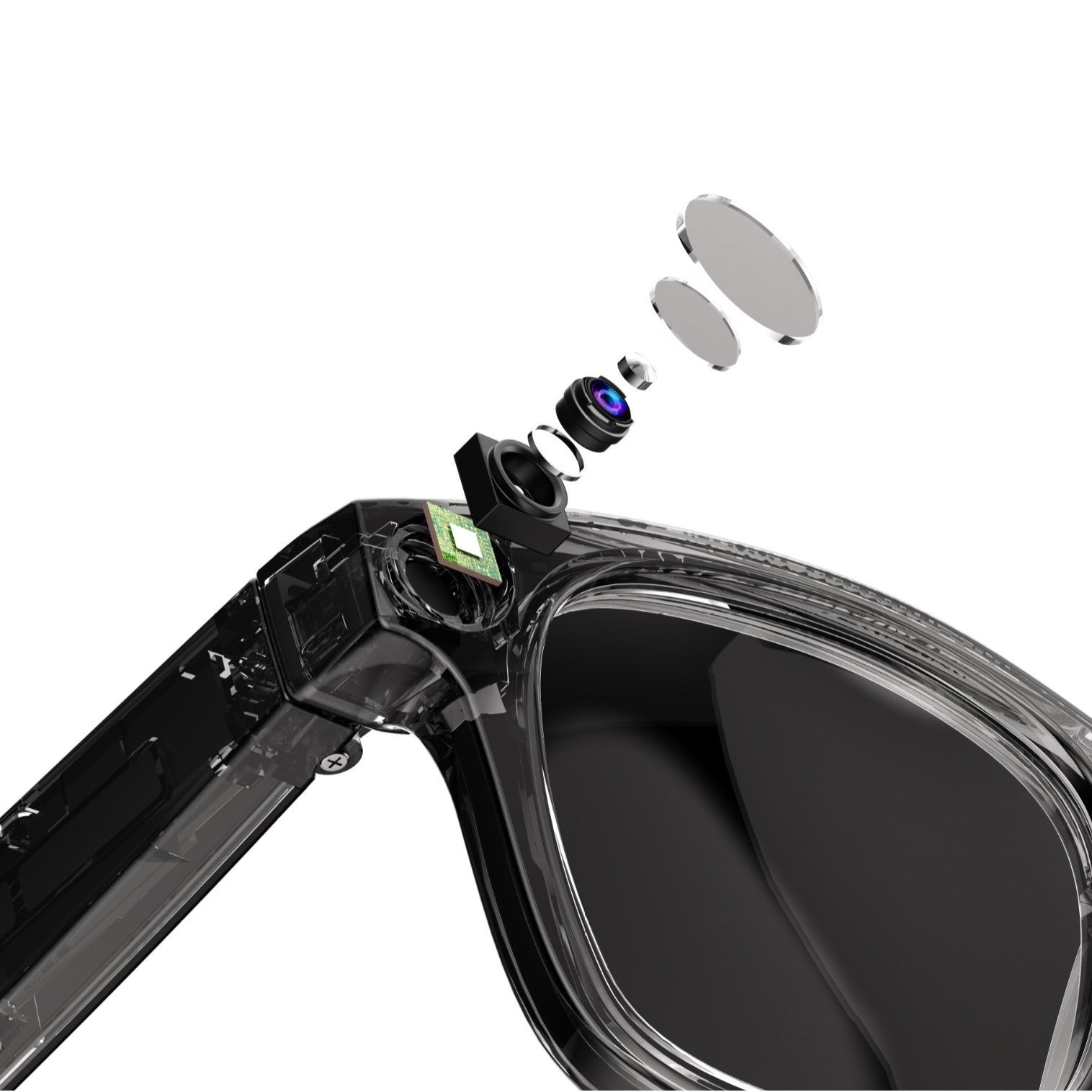 AI Smart Glasses with HD Camera and Anti-Shake Strap for Seamless Shooting