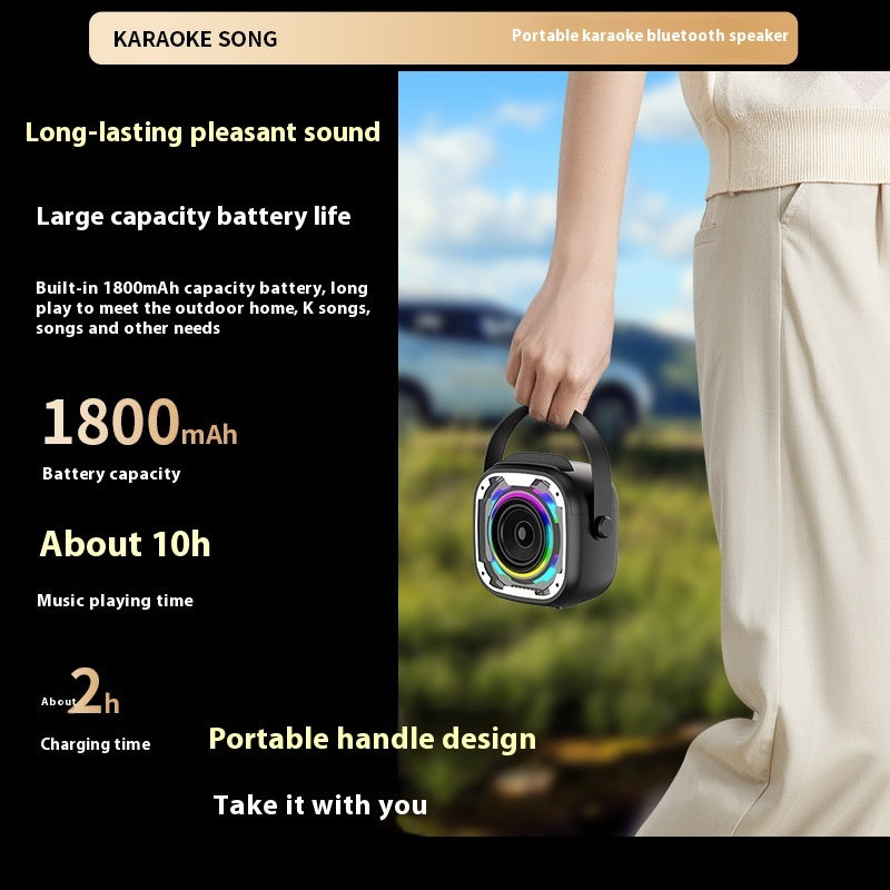 Portable Karaoke Speaker with Wireless Microphone