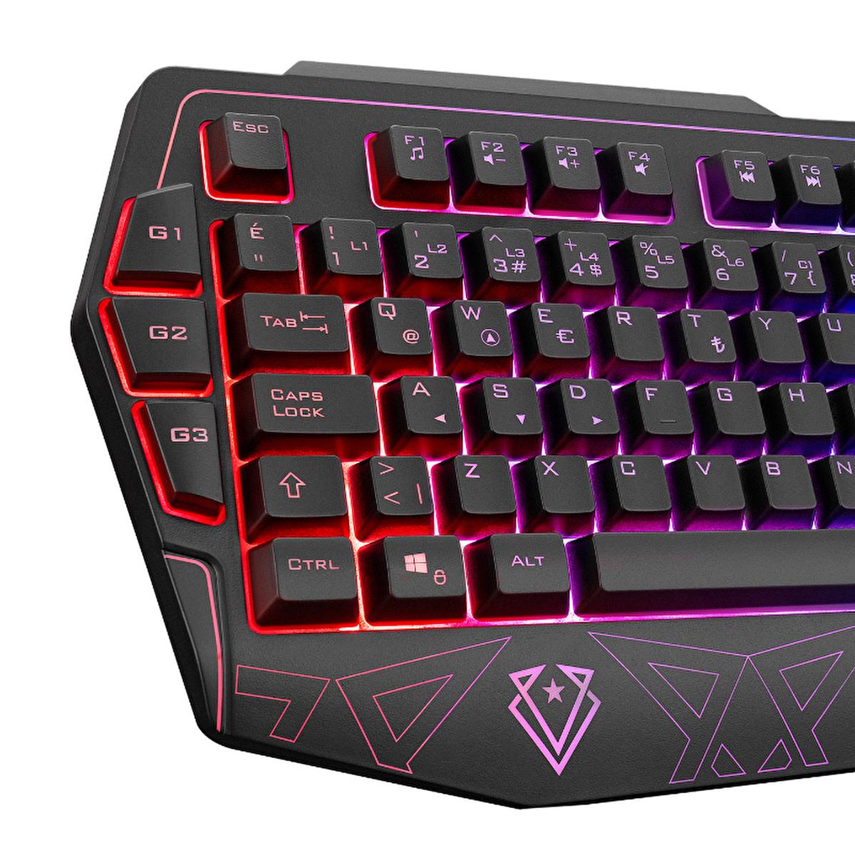 Everest Gaming Keyboard and Mouse Combo - USB 3, RGB Lighting, 3 Macro Keys, Adjustable DPI