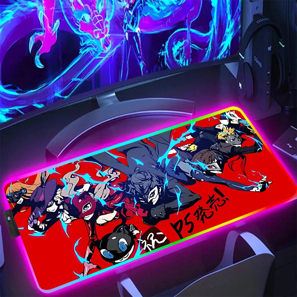 NS Superstore RGB gaming mouse pad - XL Anime LED Desk Mat