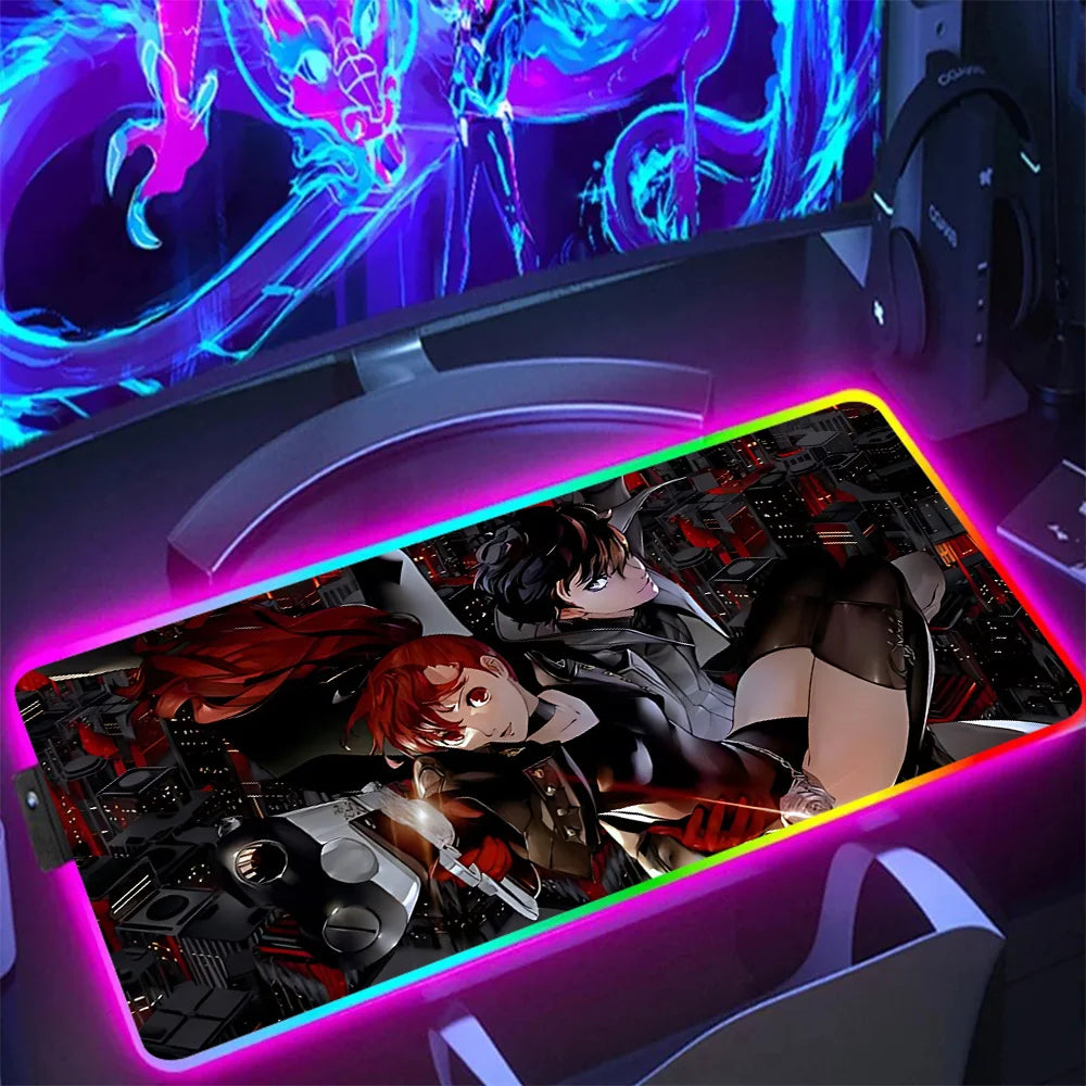 NS Superstore RGB gaming mouse pad - XL Anime LED Desk Mat