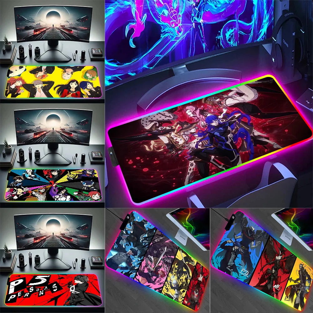 NS Superstore RGB gaming mouse pad - XL Anime LED Desk Mat