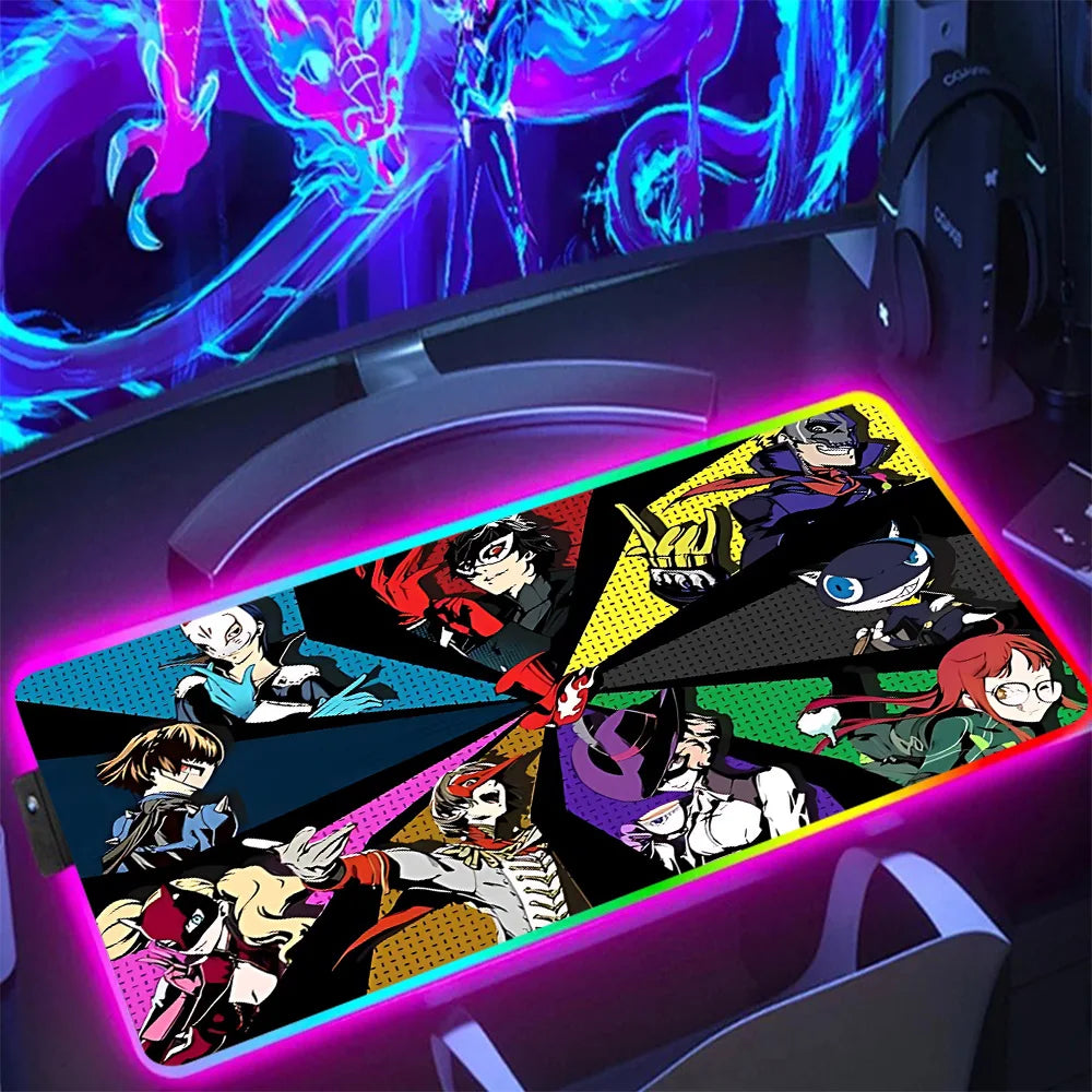 NS Superstore RGB gaming mouse pad - XL Anime LED Desk Mat
