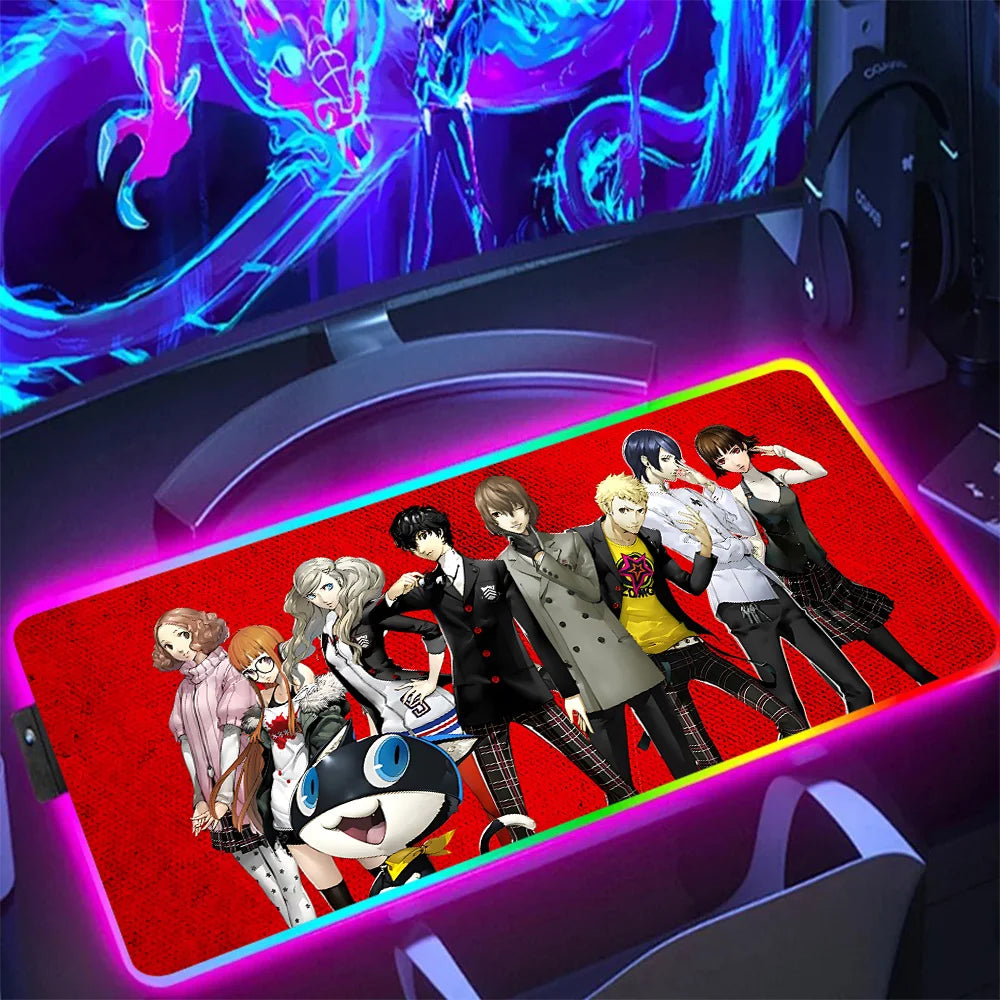 NS Superstore RGB gaming mouse pad - XL Anime LED Desk Mat