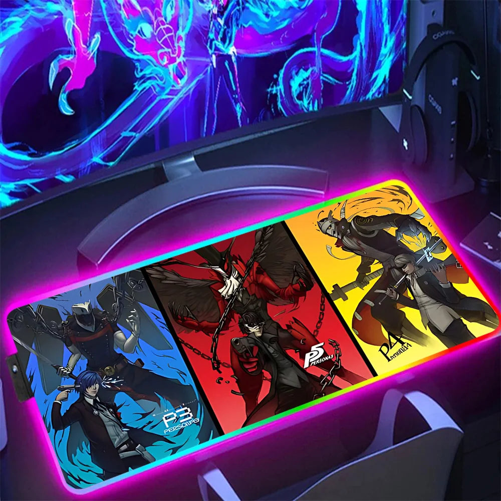 NS Superstore RGB gaming mouse pad - XL Anime LED Desk Mat