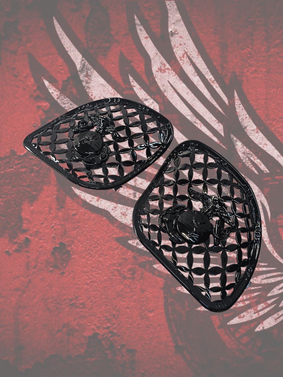 98-2024+ Road Glide 3D USMC speakers grill covers set