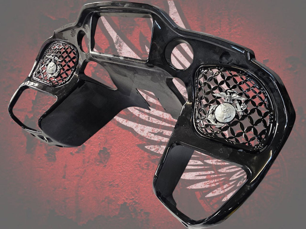 98-2024+ Road Glide 3D USMC speakers grill covers set