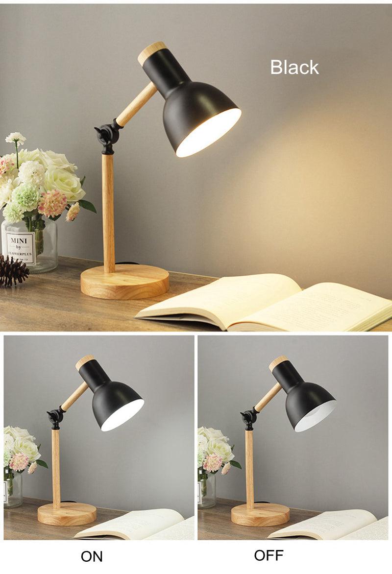 Wooden Desk Lamp for Study With Flexo Light 